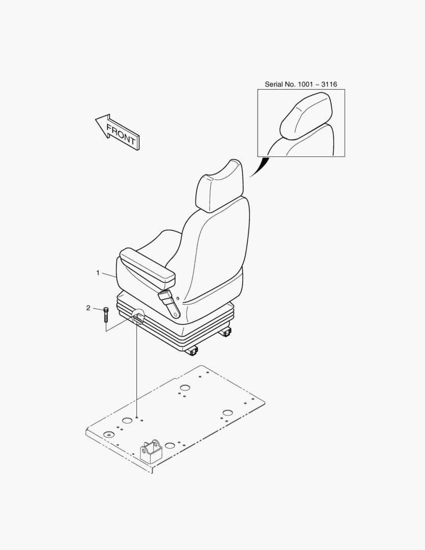1420 SEAT MOUNTING-EUROPE & U.S.A