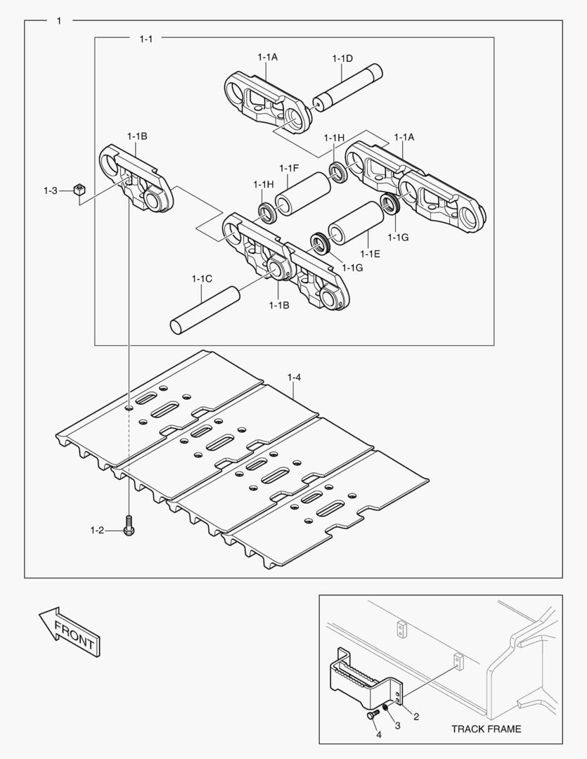 БАШМАК ГУСЕНИЦЫ В СБОРЕ - 800G