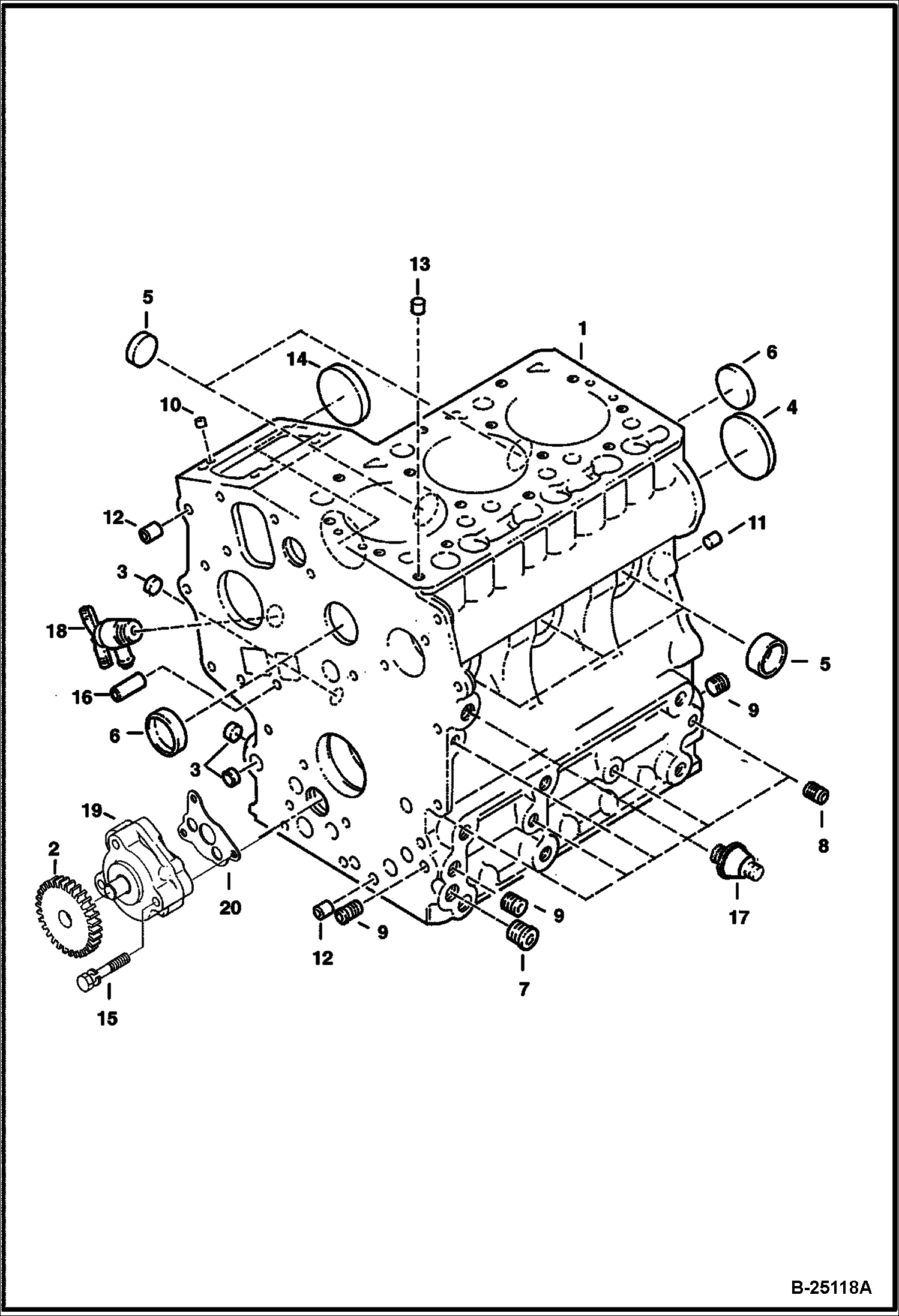 КРИВОШИПНАЯ КОРОБКА (KUBOTA - D722-E3B-BC-5) (TIER IV REPLACEMENT)