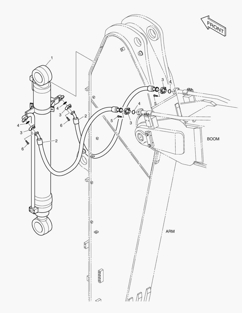ГИДРОСИСТЕМА РУКОЯТИ - РУКОЯТЬ 3.95 м