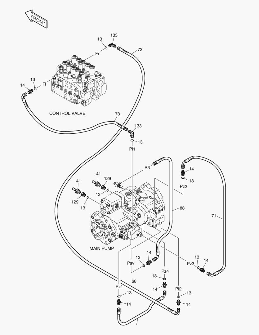 ТРУБОПРОВОД СЕРВОУПРАВЛЕНИЯ(13)