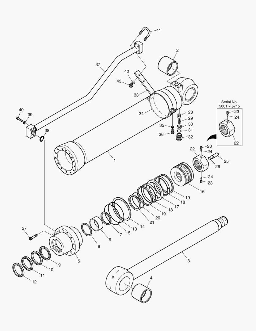 4260 ARM CYLINDER - HEAVY DUTY [5001~5915]