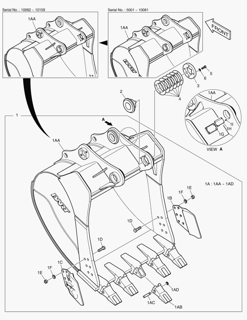 6930 BUCKET ASS`Y - 1.65mВі(54`) - SIDE PIN