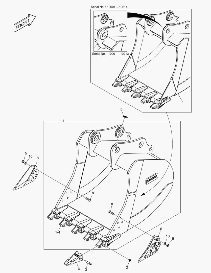 6960 BUCKET ASSВґY - 1.44mВі - H CLASS