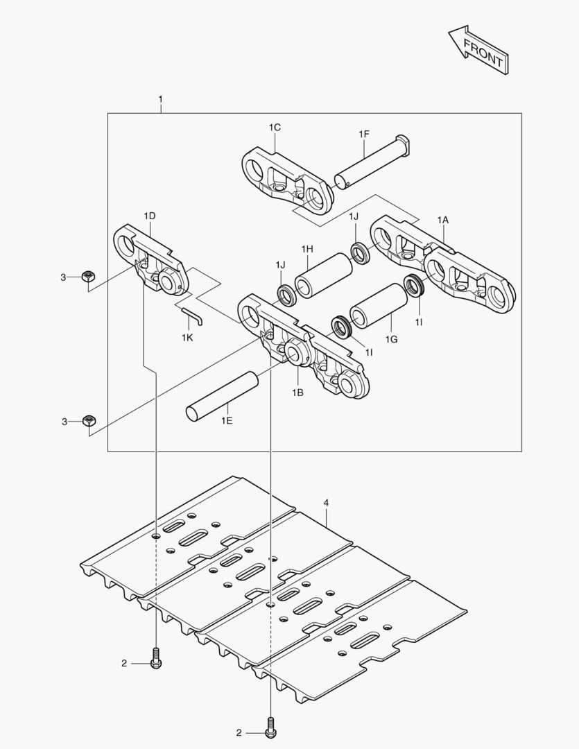 2171 TRACK SHOE ASS`Y - 600G [5450~]