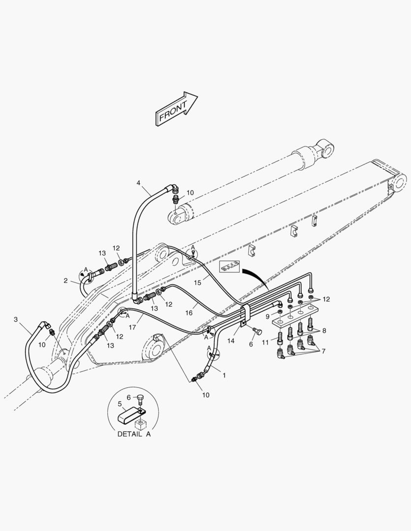 Спецтехника 6340 LUBRICATOR PIPING-ARM [1001~1017]