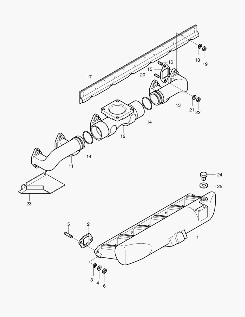 014 INTAKE & EXHAUST MANIFOLD
