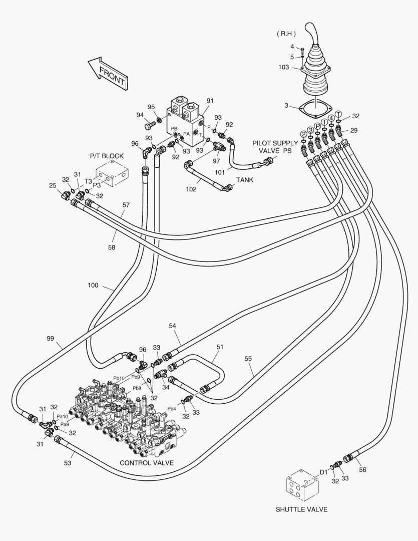 Схема ТРУБОПРОВОД СЕРВОУПРАВЛЕНИЯ(2)