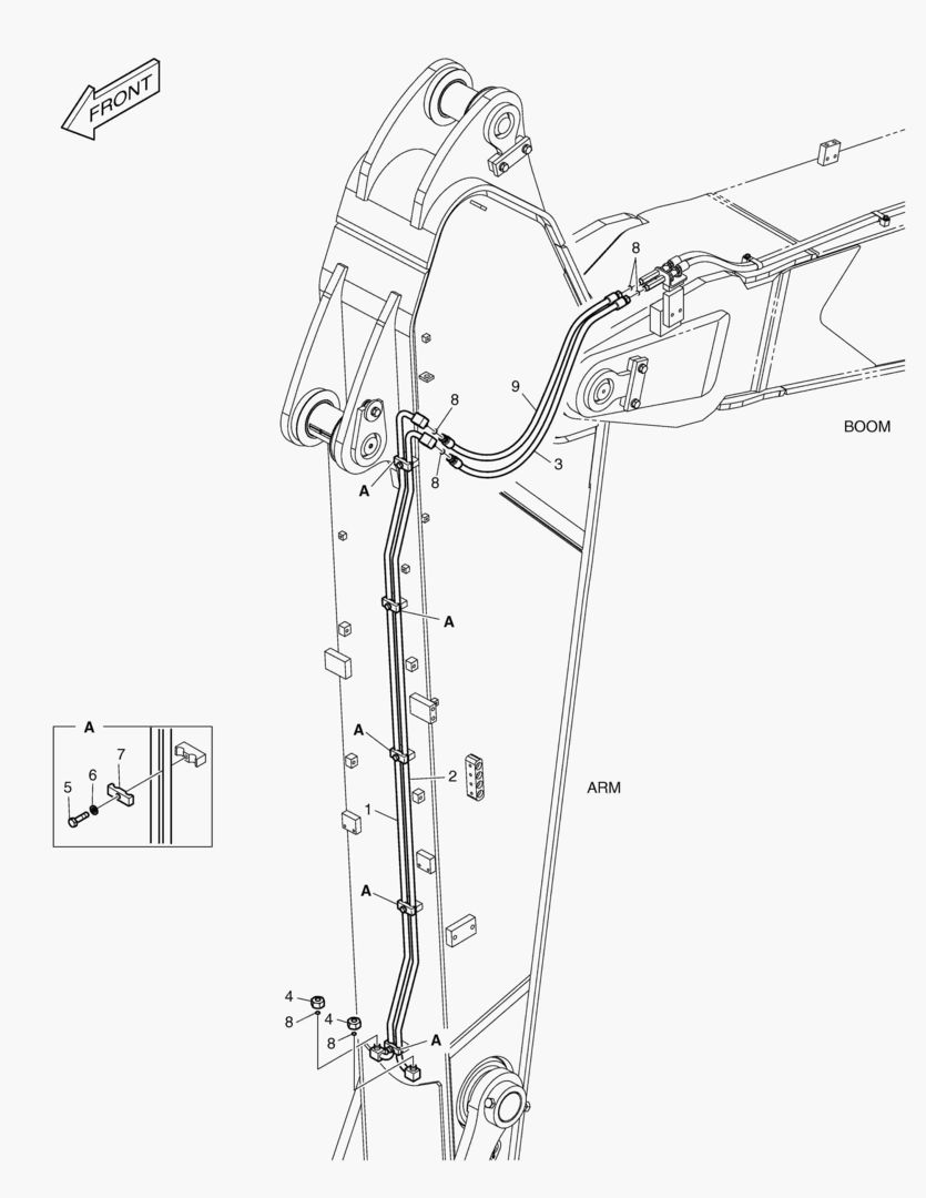 ГИДРОСИСТЕМА РУКОЯТИ - БЫСТРАЯ ПОСАДКА(РУКОЯТЬ 2.95 м)