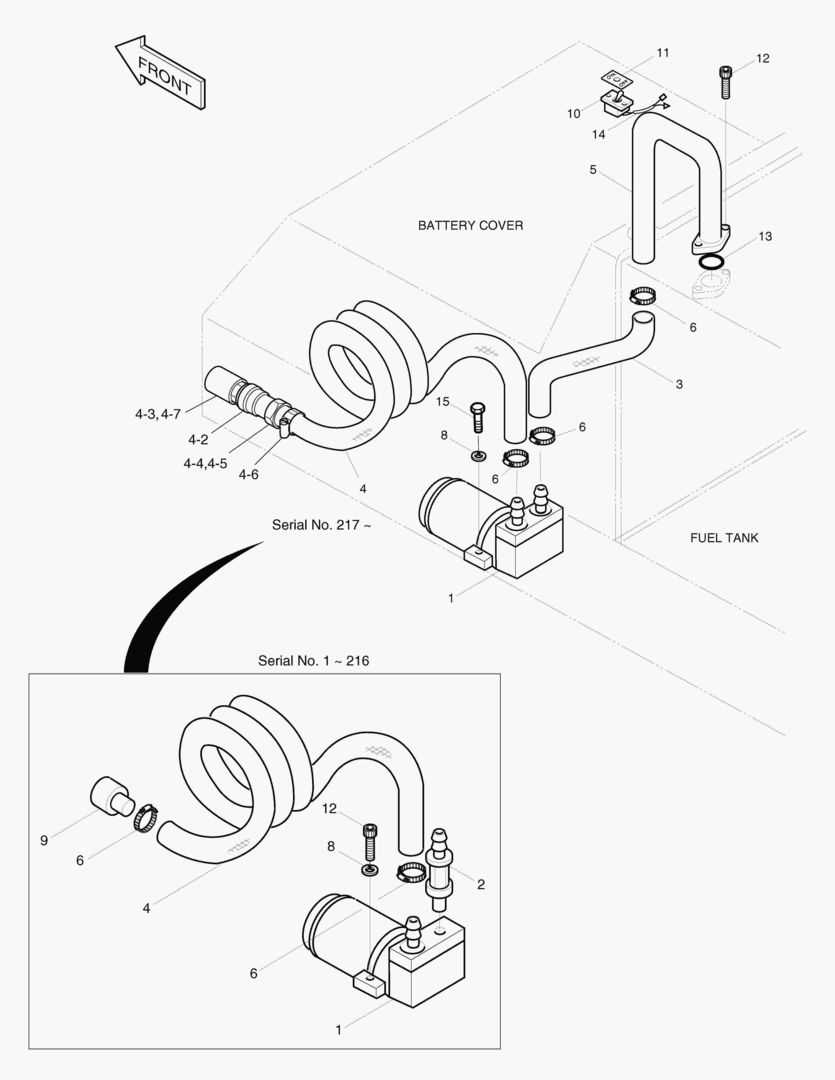 НАСОС ЗАЛИВНОЙ ГОРЛОВИНЫ ТОПЛИВА В СБОРЕ