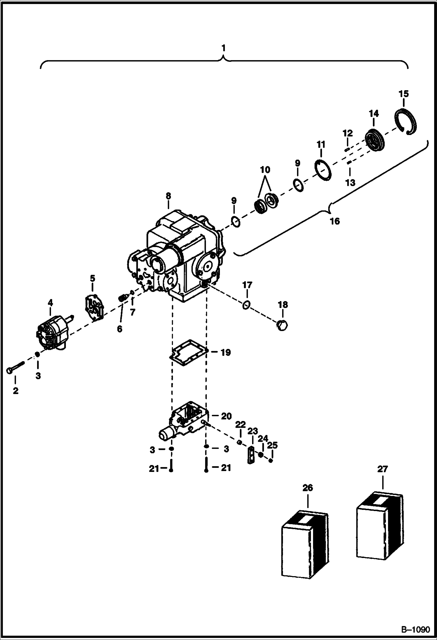 ГИДРОСТАТИЧЕСКИЙ НАСОС И КРЕПЕЖНЫЕ ДЕТАЛИ