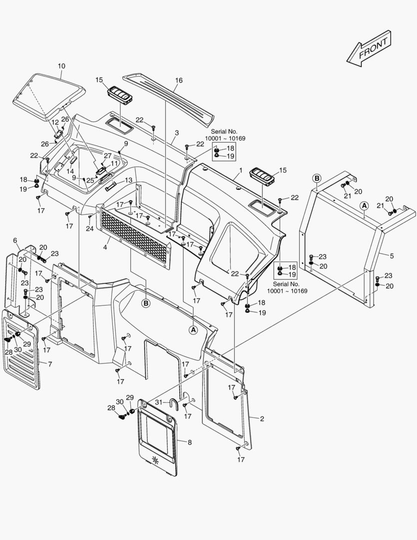 КРЫШКА В СБОРЕ - ЗАДНЯЯ