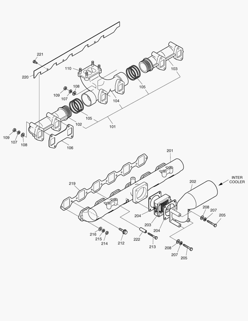 013 INTAKE & EXHAUST MANIFOLD
