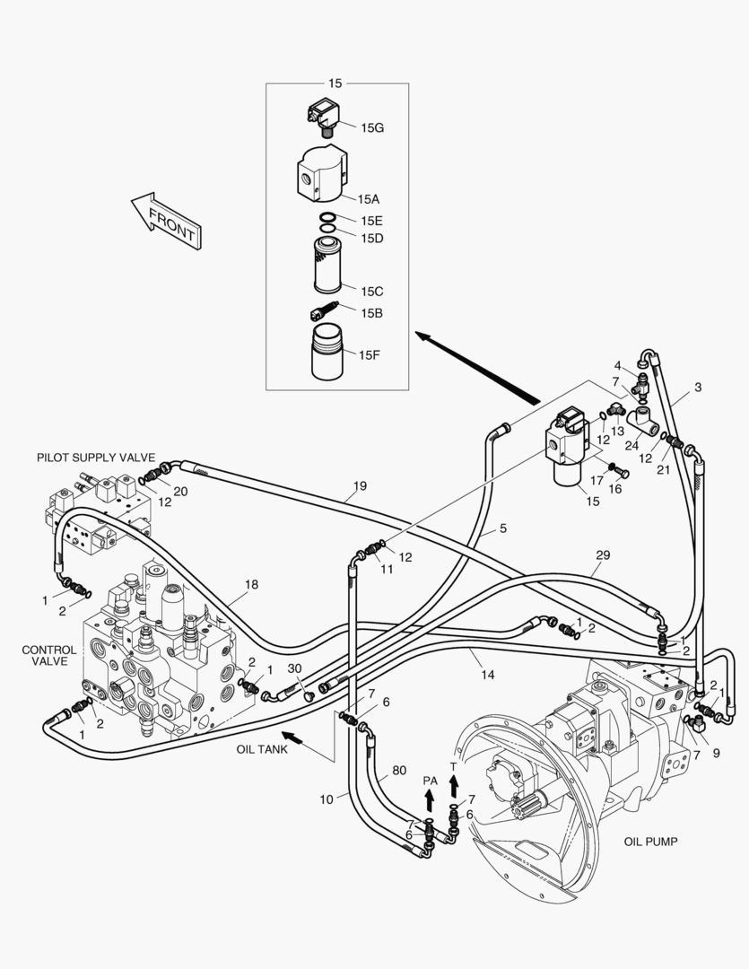 ТРУБОПРОВОД СЕРВОУПРАВЛЕНИЯ(6)-KMX13A