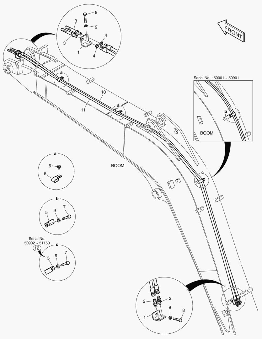 6380 BOOM PIPING - QUICK CLAMP