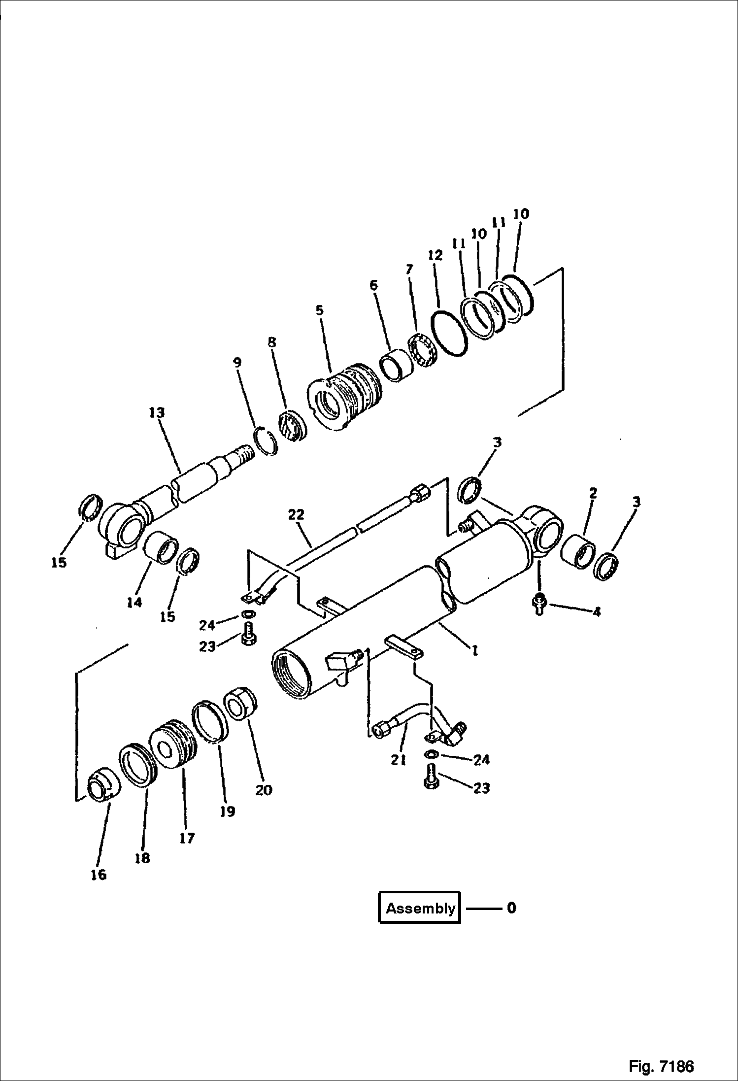 ЦИЛИНДР СТРЕЛЫ (ДЛЯ КРЫШИ НАД СИДЕНИЕМ ВОДИТЕЛЯ)