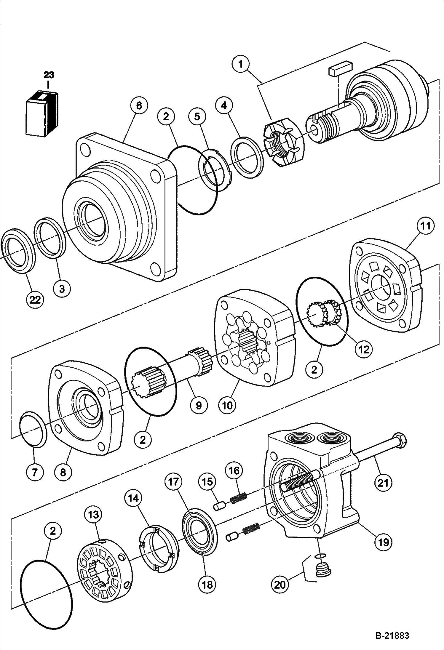 Схема ПРИВОДНОЙ ЭЛЕКТРОДВИГАТЕЛЬ (ВНУТРЕННИЙ ОСТАНОВ)