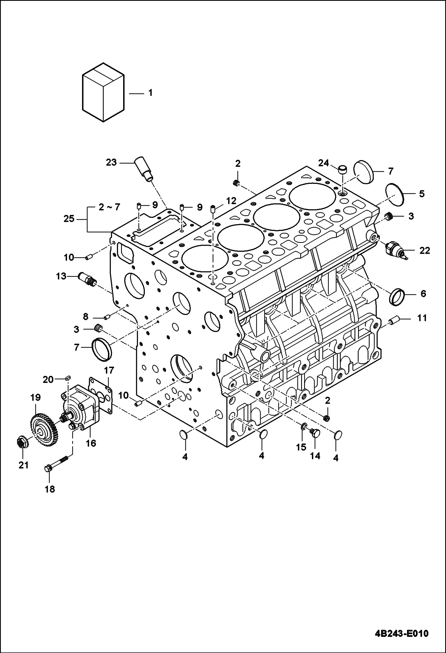 Схема БЛОК ЦИЛИНДРОВ В СБОРЕ