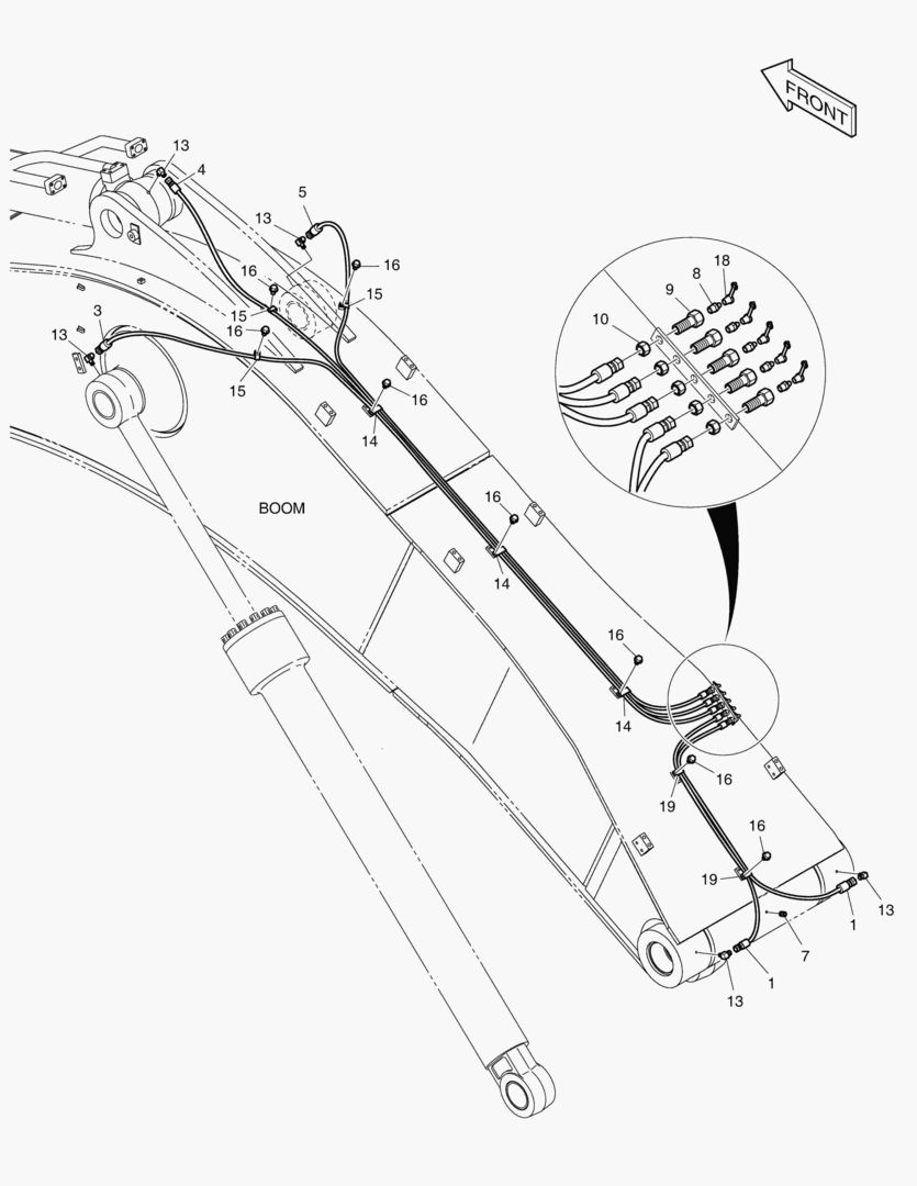 3201 LUBRICATION PIPING-6.3m BOOM [10072~]