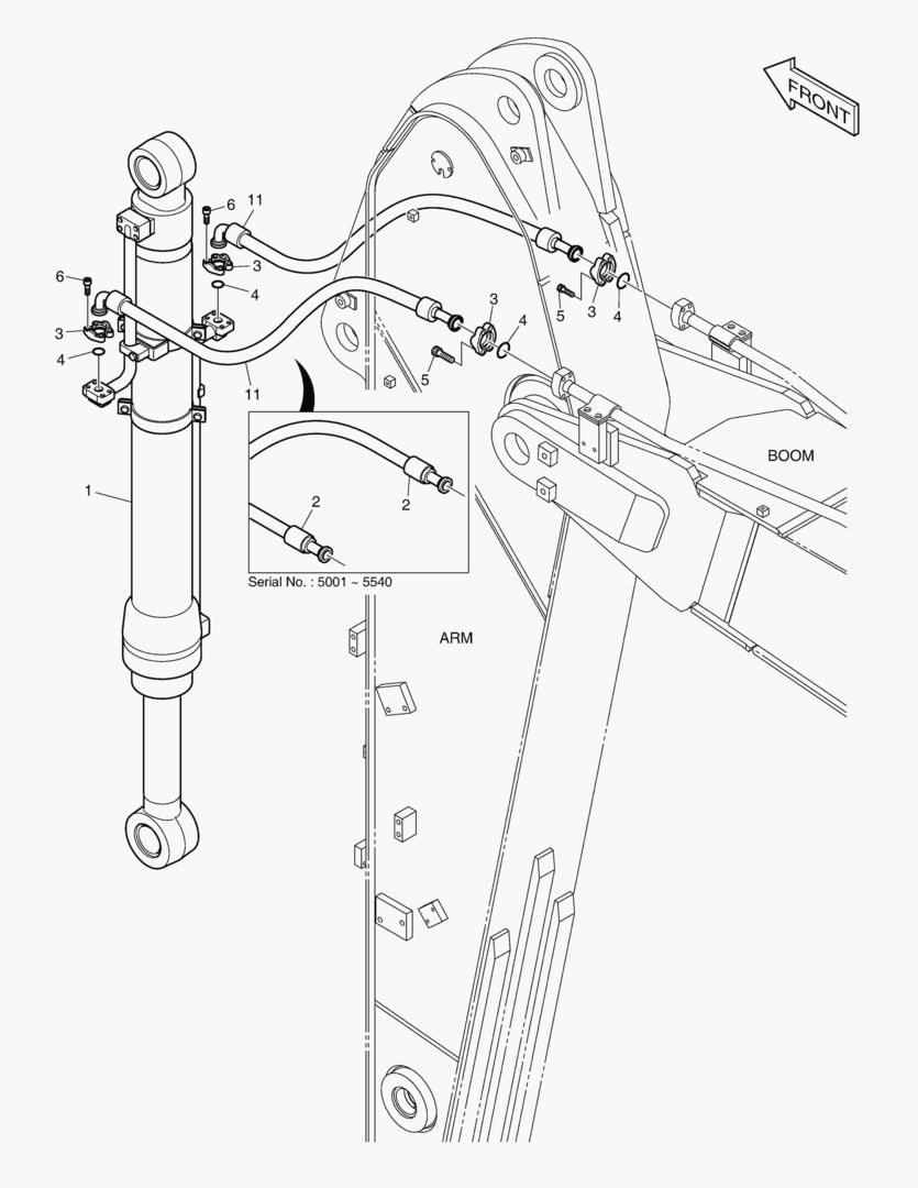 ГИДРОСИСТЕМА РУКОЯТИ - РУКОЯТЬ 2.6 м