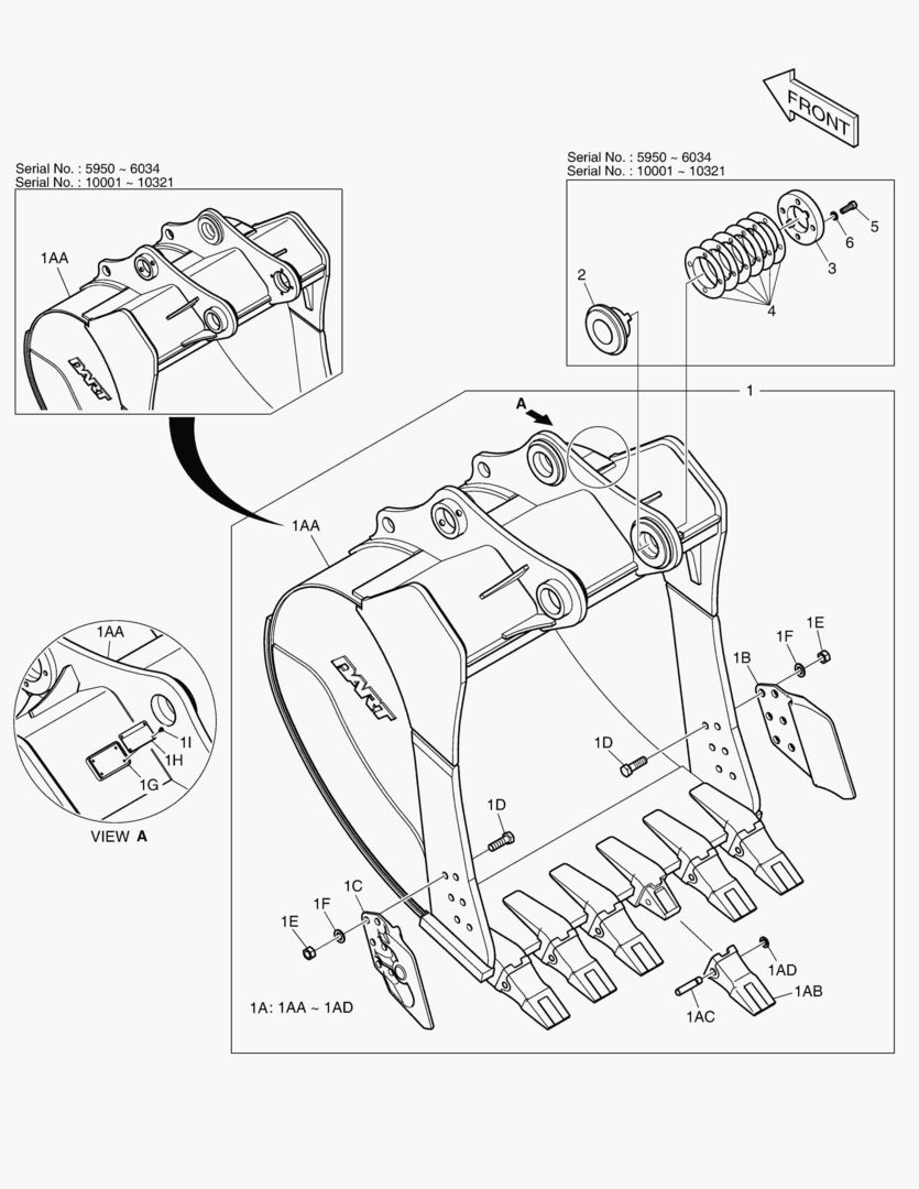 6720 BUCKET ASS`Y - 1.79mВі(57`) - SIDE PIN