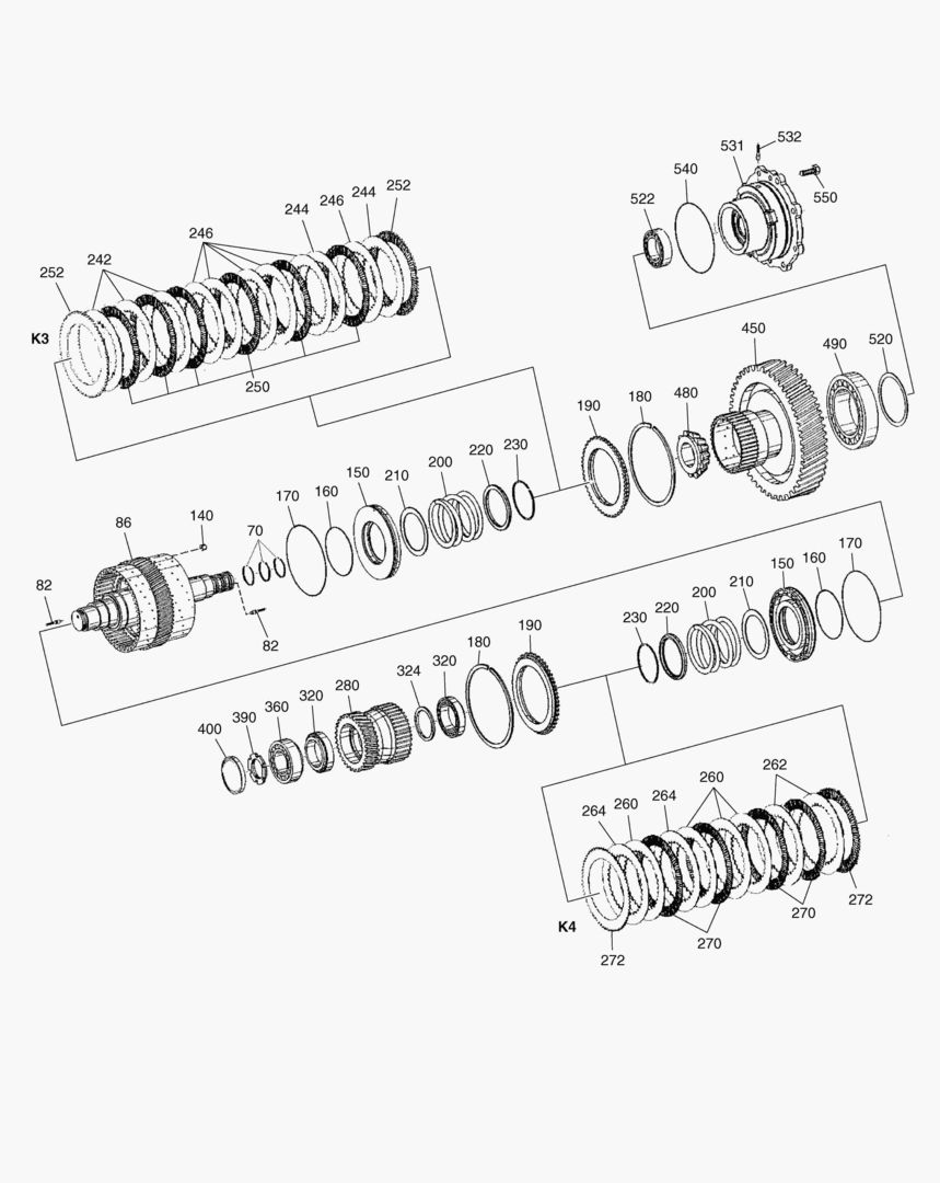 СЦЕПЛЕНИЕ K3 + K4