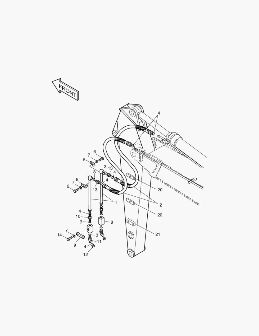 Спецтехника 7240 ARM PIPING-ARM 2.9m 1 & 2 WAY(ARTI.BOOM) [1045~] - главное фото
