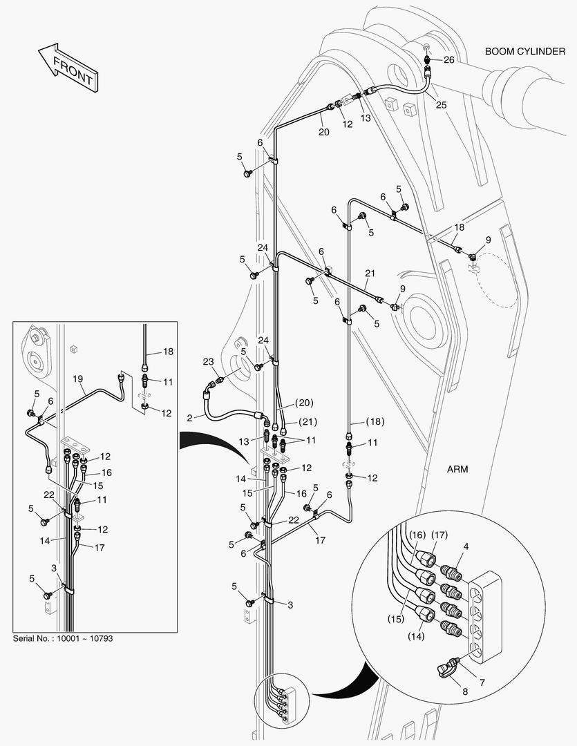 ТРУБОПРОВОД СМАЗОЧНОЙ СИСТЕМЫ - РУКОЯТЬ 3.95 м