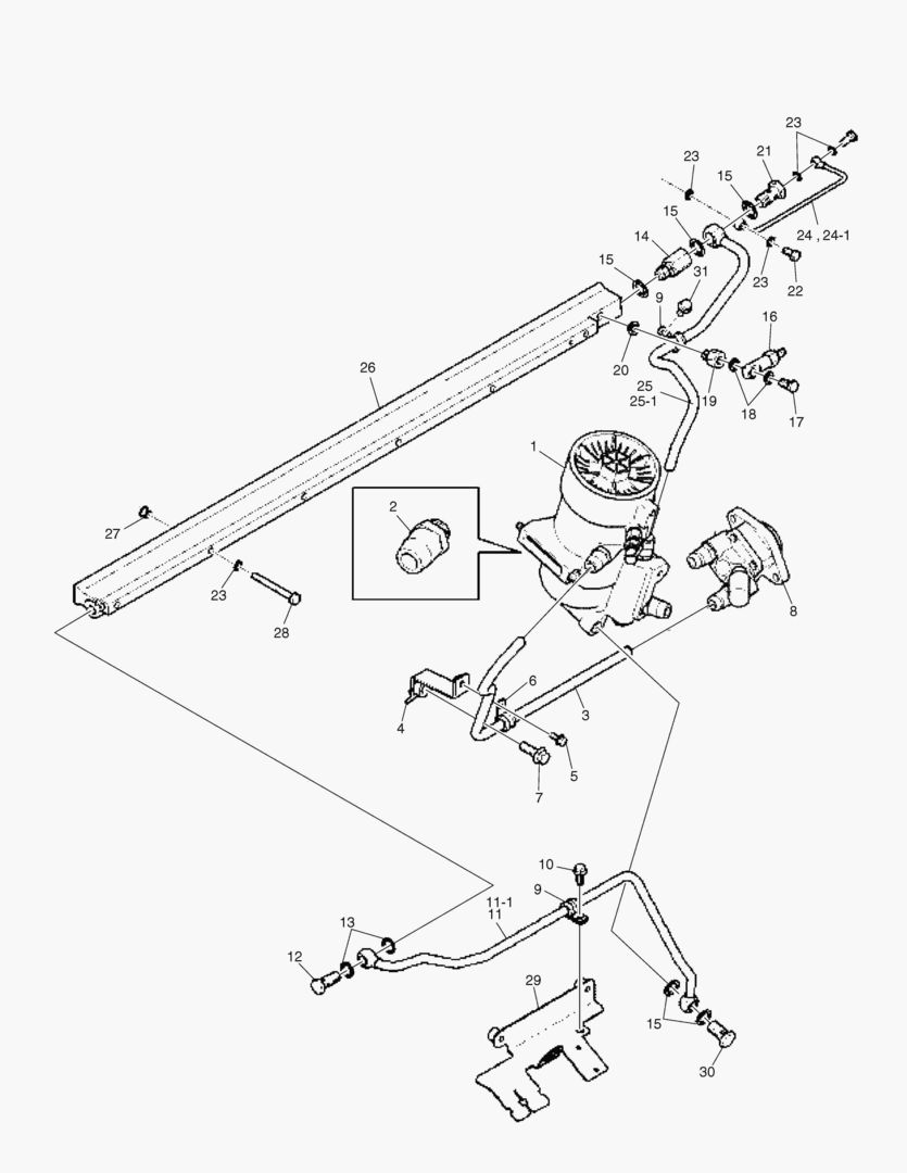 G010-400 FUEL FILTER UNIT FUEL PIPE