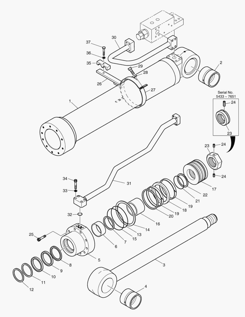Спецтехника 4320 BOOM CYLINDER - R.H (LOCK VALVE) [5001~7811] - главное фото