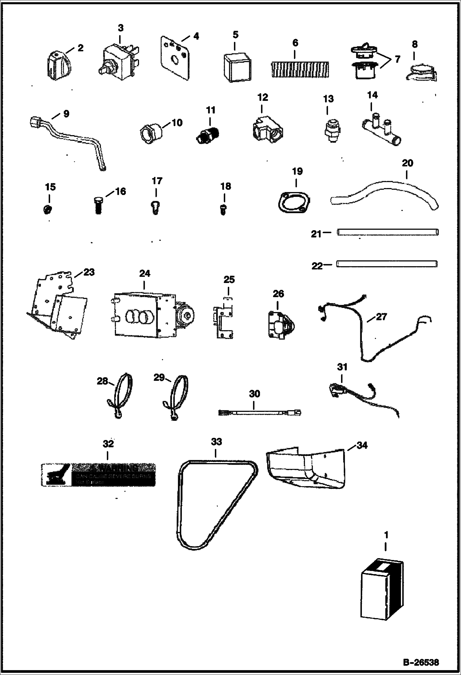 КОМПЛЕКТ ОБОГРЕВАТЕЛЯ КАБИНЫ (ДИЗЕЛЬНЫЙ ДВИГАТЕЛЬ)