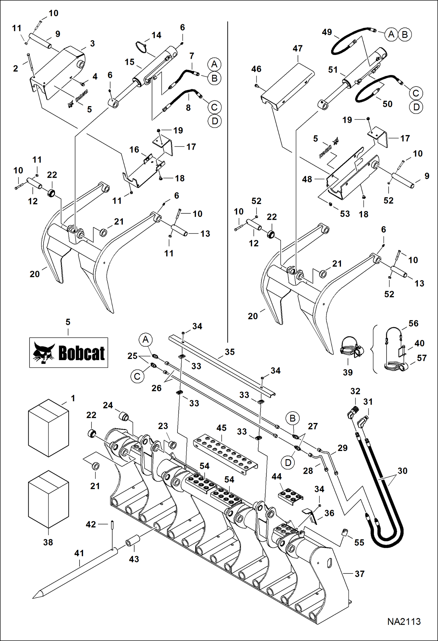 ПРОМЫШЛЕННЫЕ ГРЕЙФЕРНЫЕ ВИЛЫ 78-- (2 ТРУБКИ) (78-- AEDF00101 - 00482)