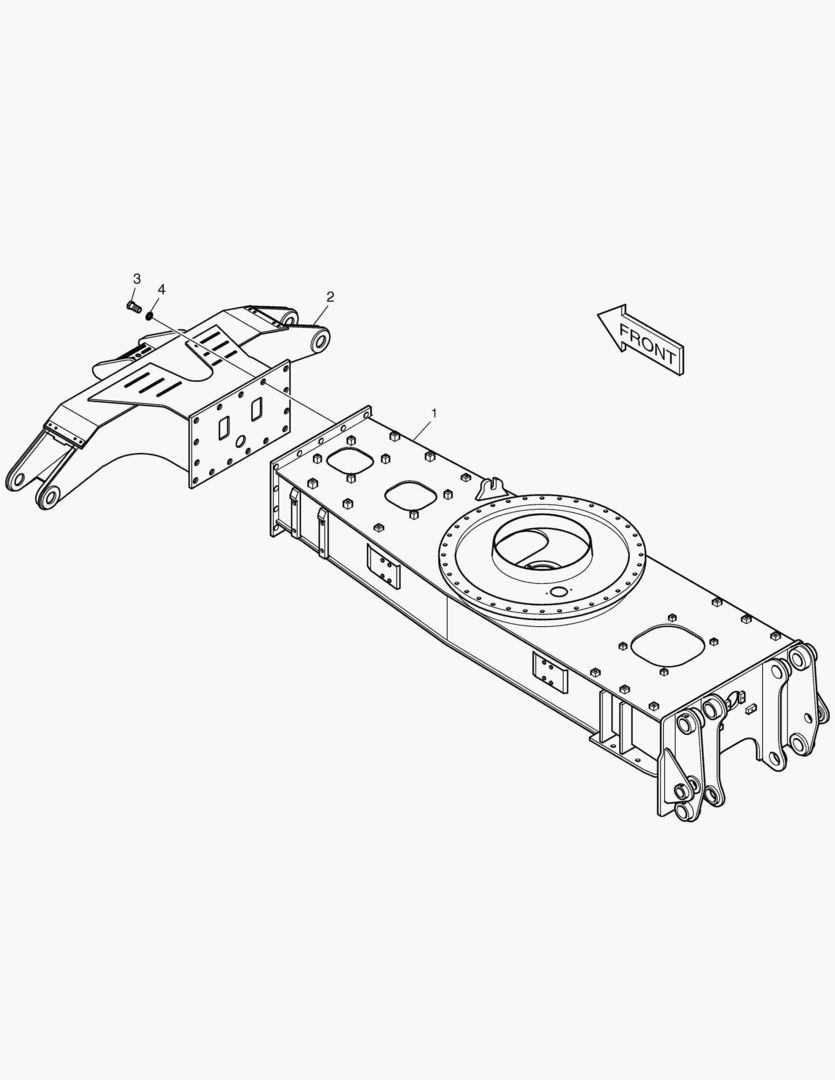 Спецтехника 6550 CHASSIS FRAME-FRONT OUTRIGGER(BOLTING) [1314~1556] - главное фото