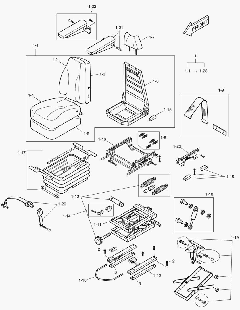СИДЕНИЕ В СБОРЕ- МЕХАНИЧЕСКАЯ ПОДВЕСКА