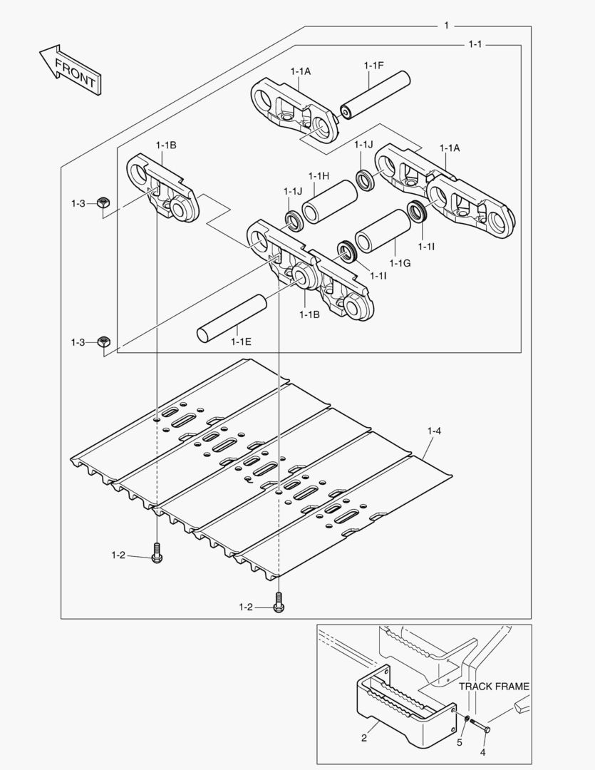 БАШМАК ГУСЕНИЦЫ В СБОРЕ - 800G