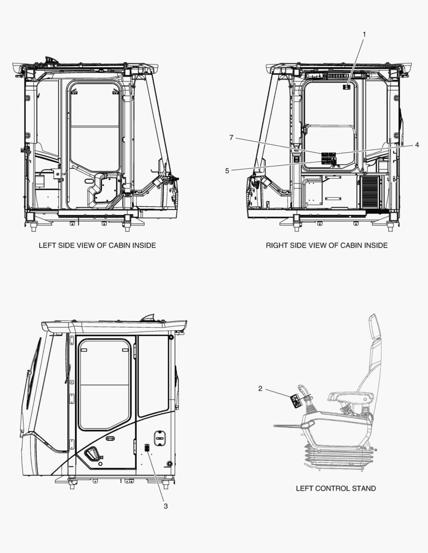 Схема ПРЕДУПРЕЖДАЮЩАЯ ТАБЛИЧКА - КАБИНА