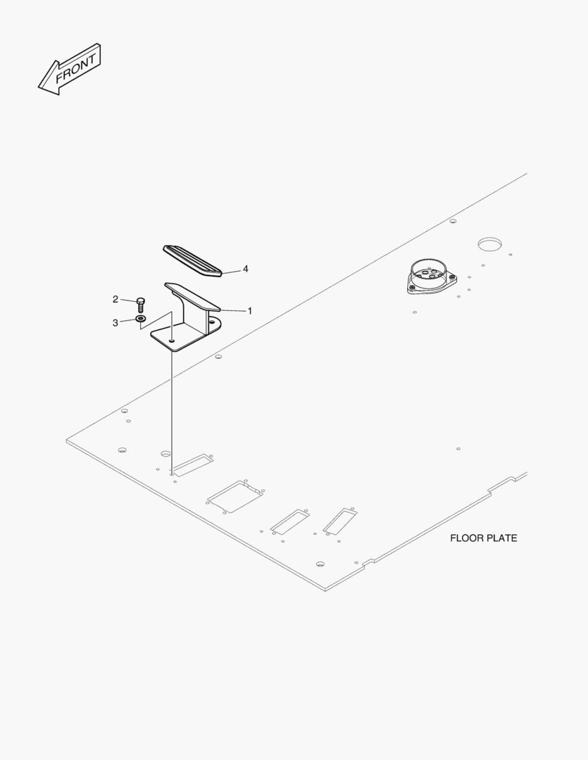 ПОДСТАВКА ДЛЯ НОГ - ПРАВОСТОРОННИЙ