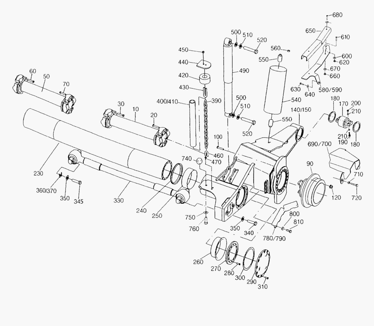 G250-4 FRONT AXLE SUSPENSION