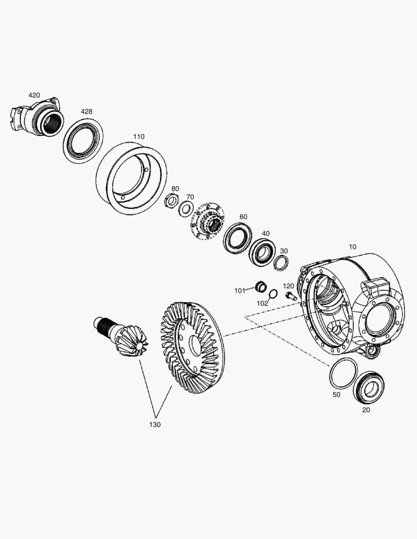 Спецтехника 3560 DIFFERENTIAL HOUSING - REAR AXLE [4370~] - главное фото