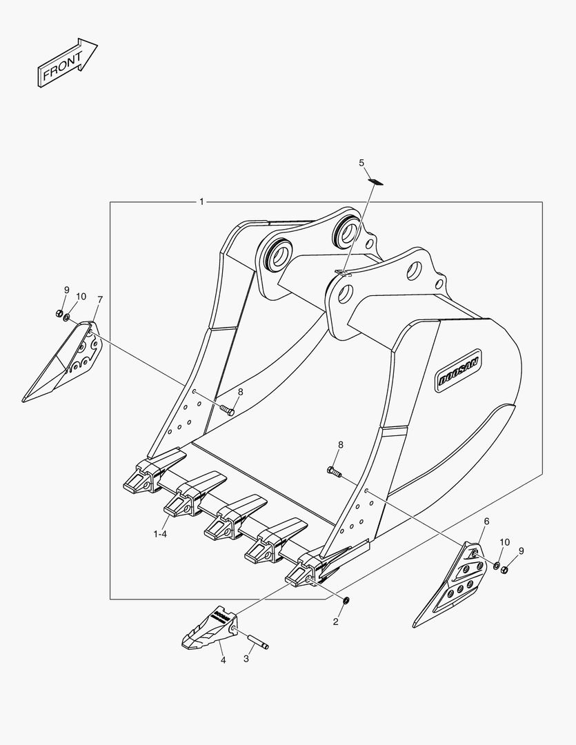 6850 BUCKET ASS`Y - 2.35mВі - H CLASS
