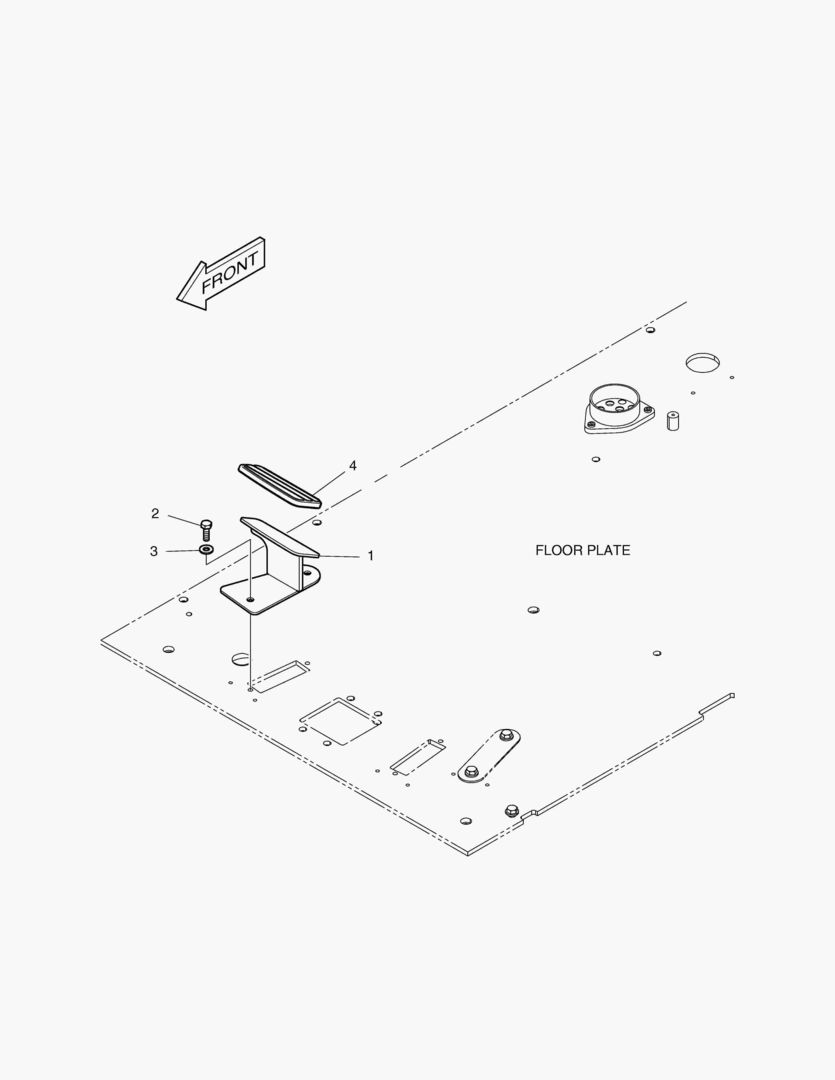 ПОДСТАВКА ДЛЯ НОГ - ПРАВОСТОРОННИЙ