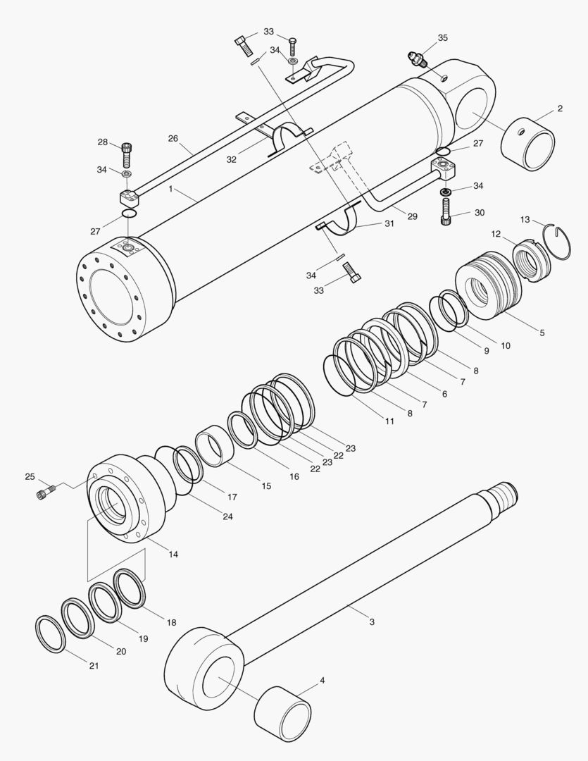 Спецтехника 4510 BOOM CYLINDER-ARTI.BOOM(R.H) [1~2599] - главное фото