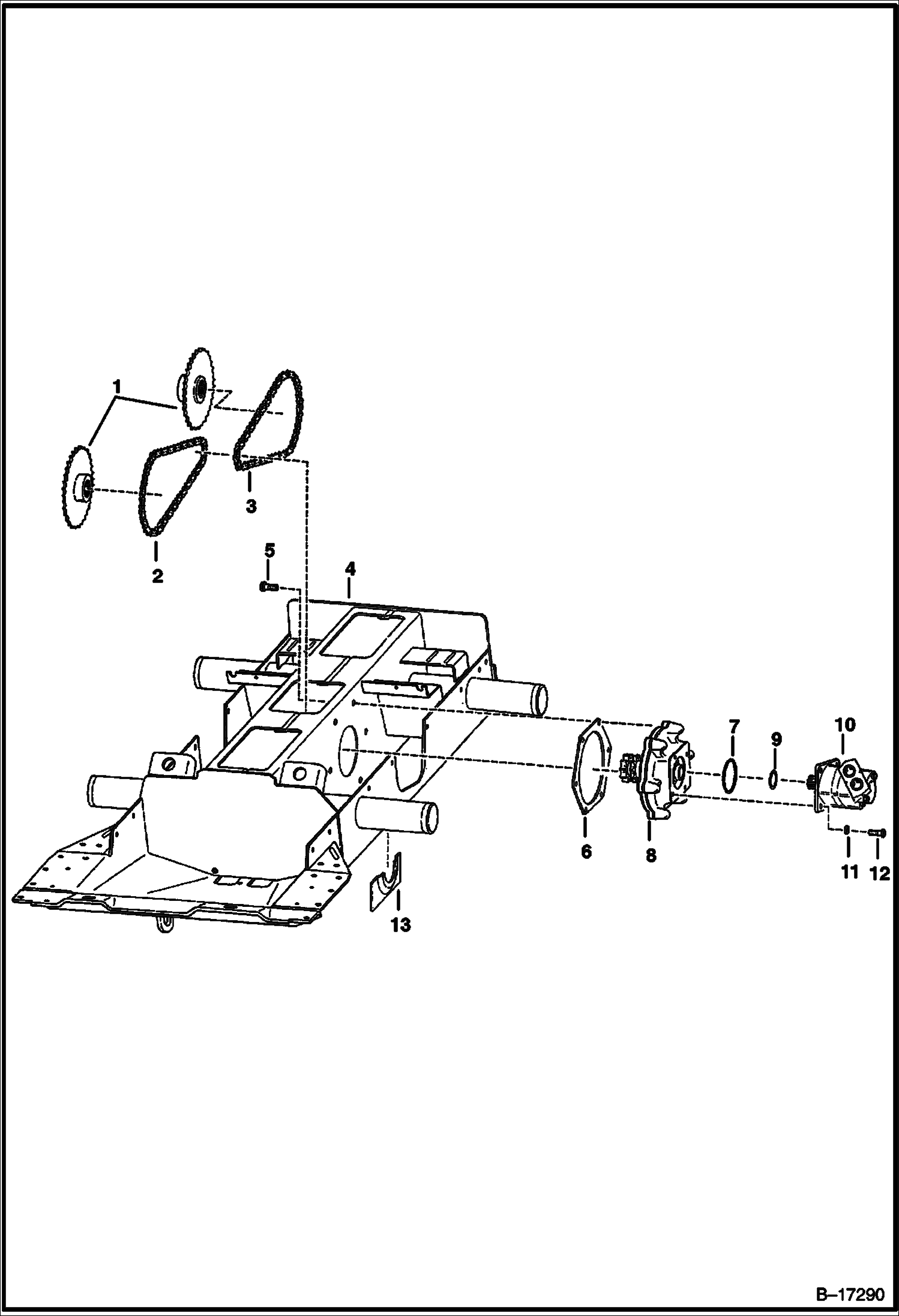 Схема ПРИВОДНОЙ МЕХАНИЗМ (СЕРИЙНЫЙ НОМЕР 509635001 - 509639898, 509616001 - 509616504)