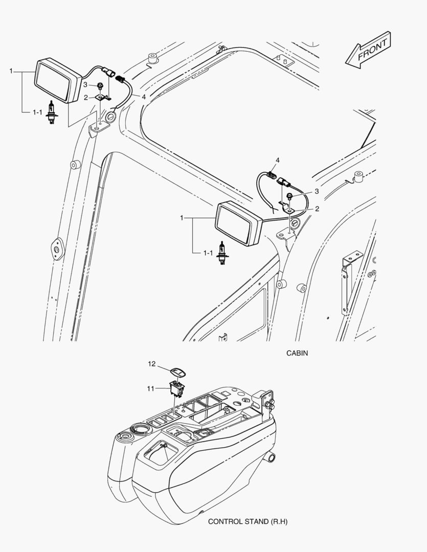 7370 WORKING LAMP - 2 LAMP [1001~1307]
