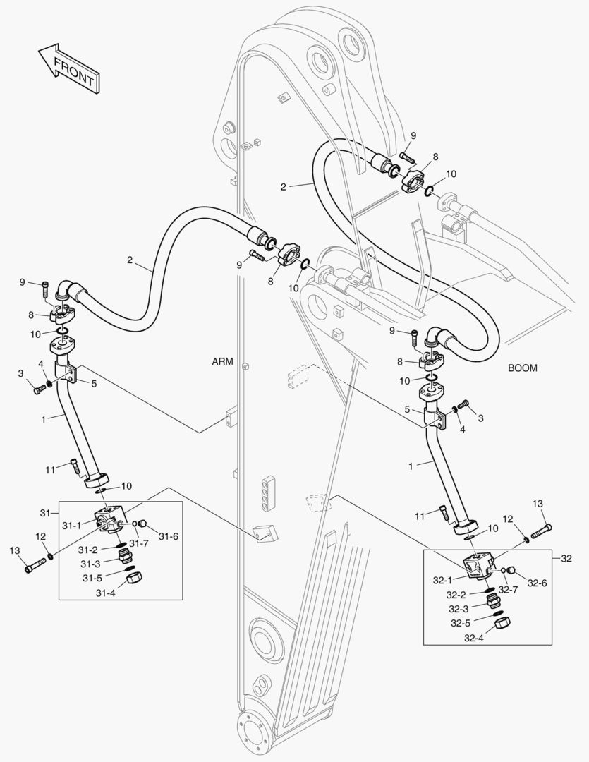 6800 ARM PIPING - ONE & TWO WAY(ARM 2.5m)