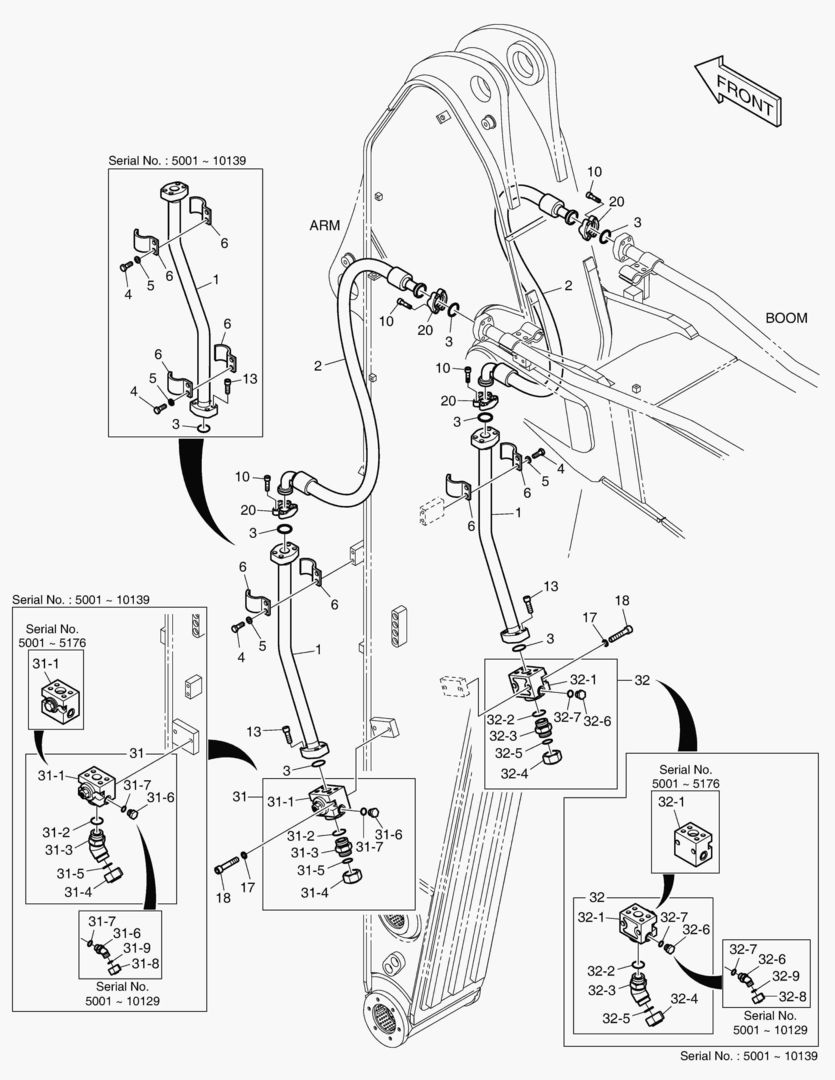 6200 ARM PIPING - ONE & TWO WAY(ARM 3.2m)