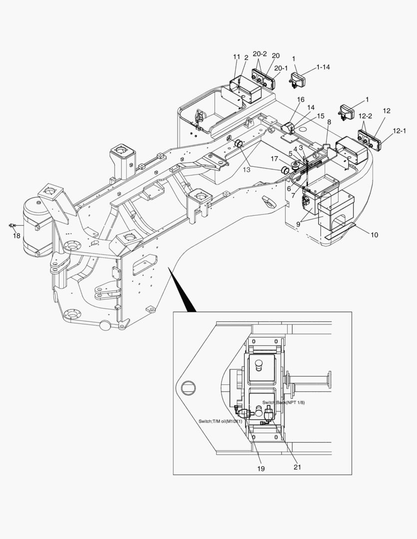 Спецтехника 1475 ELECTRIC PARTS(3)-REAR FRAME [10028~]