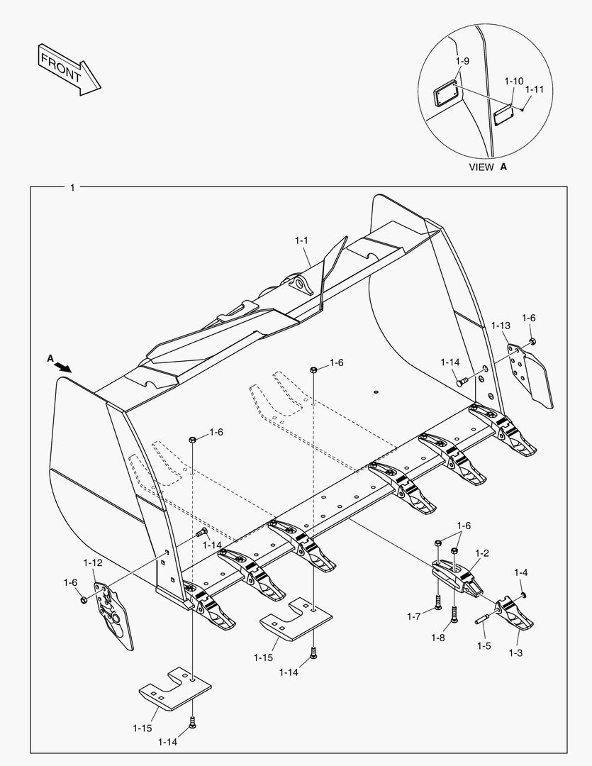 Схема 5220 BUCKET-3.5гЋҐ - TOOTH(MH)