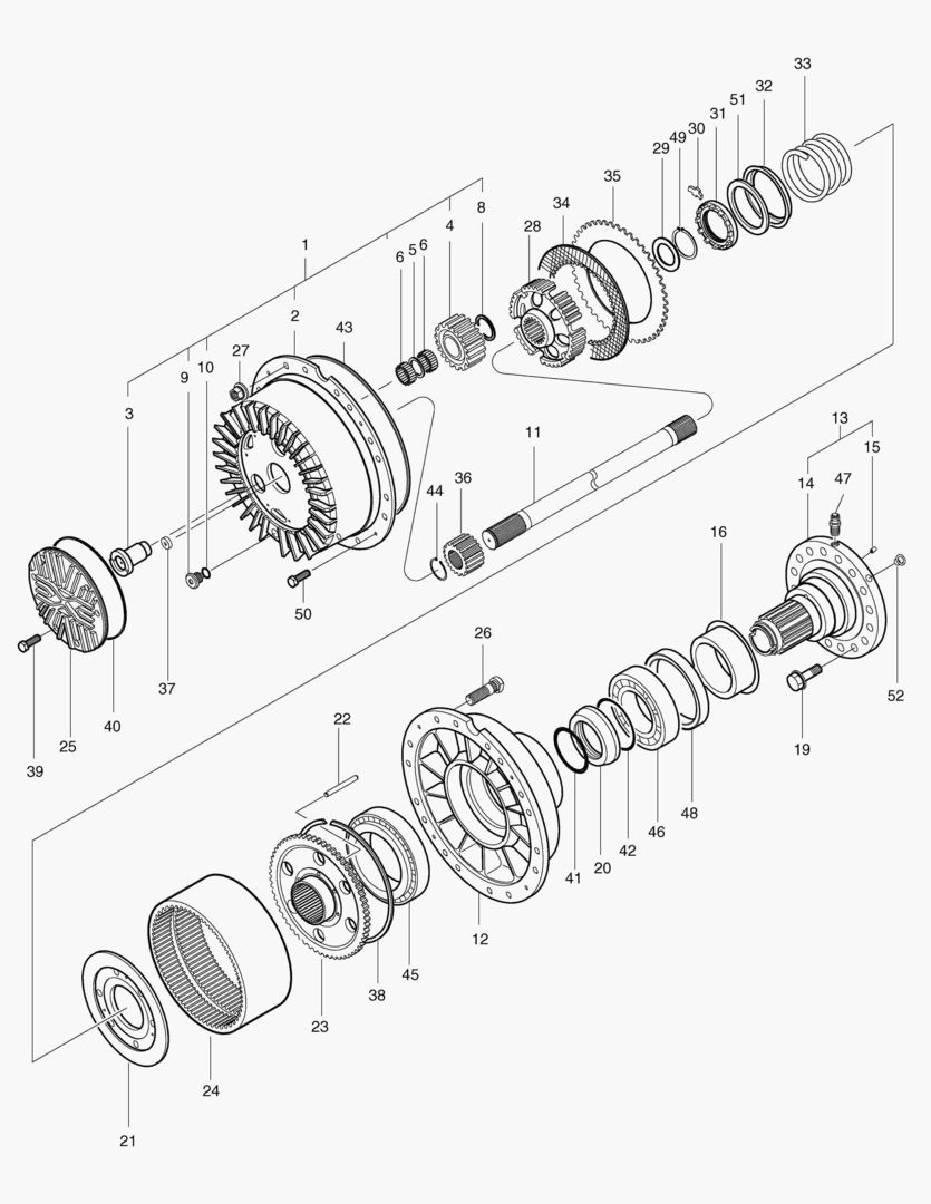 ЗАДНЯЯ ПЛАНЕТАРНАЯ ПЕРЕДАЧА-ОПЦИЯ