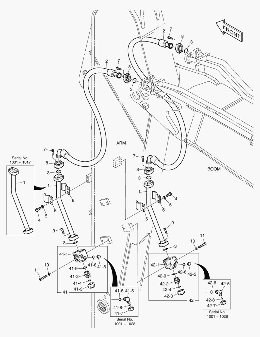 6220 ARM PIPING - ONE & TWO WAY(ARM 3.0m)